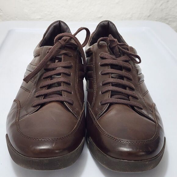 Ermenegildo Zegna Brown Nappa Leather Low Top Trainers Sneakers Mens 9.5 Italy main image 10